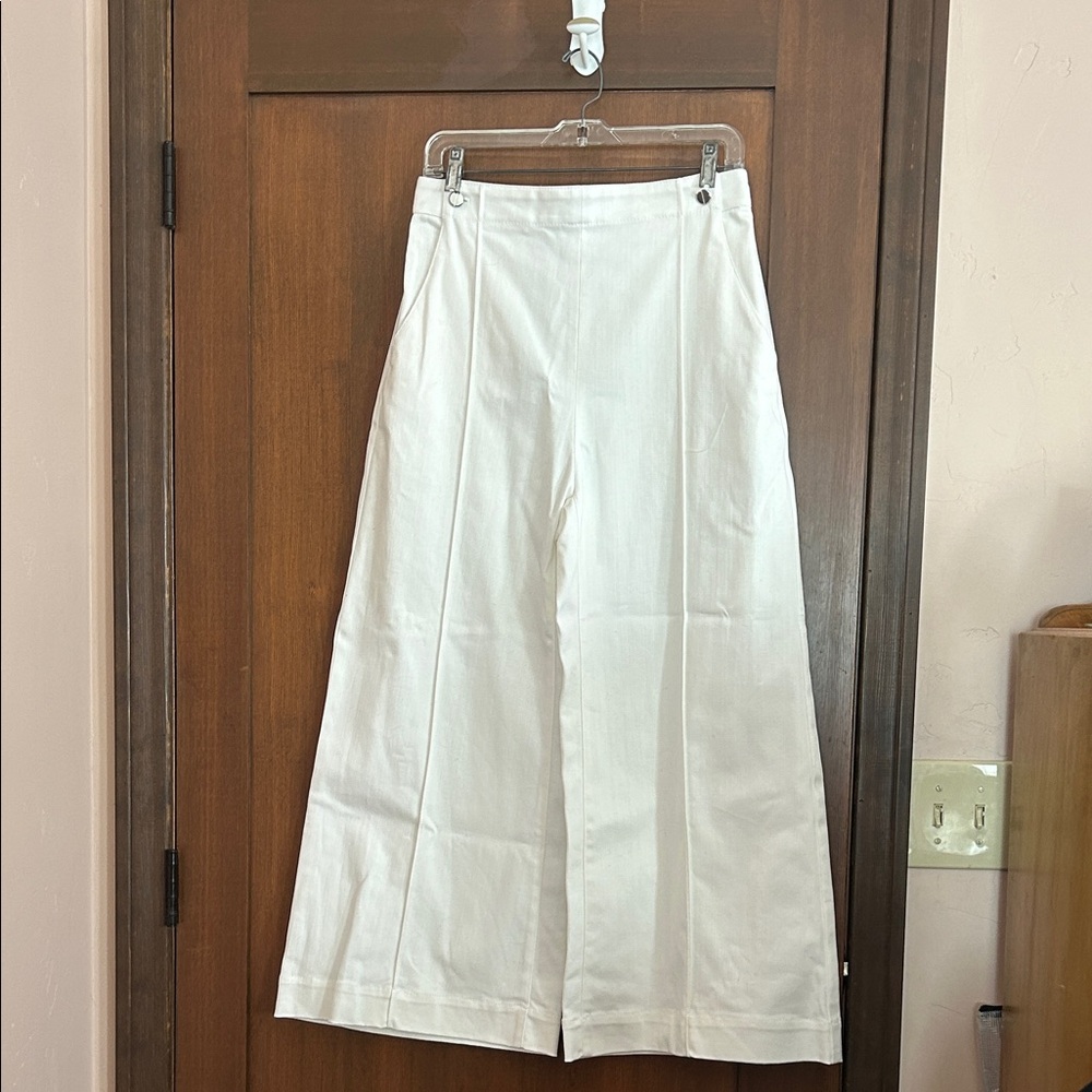 NWOT Rosetta Getty Wide-Leg White Pants 28 waist